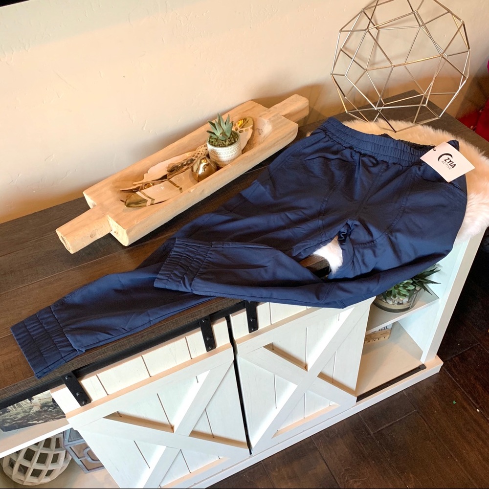 ZYIA Navy Blue Track Joggers